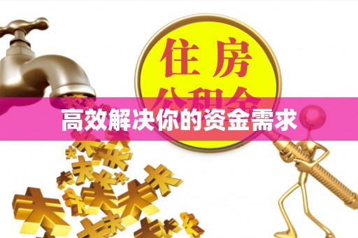 洞口高效解决你的资金需求