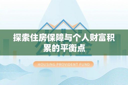 洞口探索住房保障与个人财富积累的平衡点