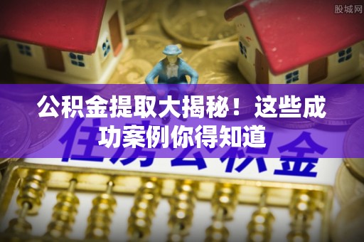 洞口公积金提取大揭秘！这些成功案例你得知道